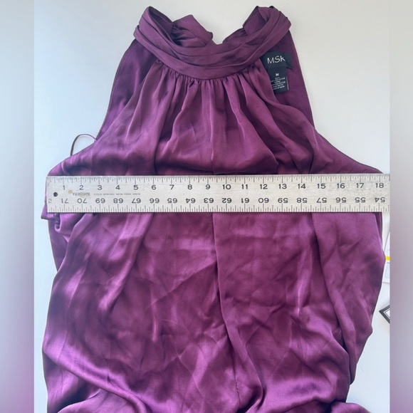 NWT MSK Purple Halter Jumpsuit, Size Medium - Picture 8 of 9